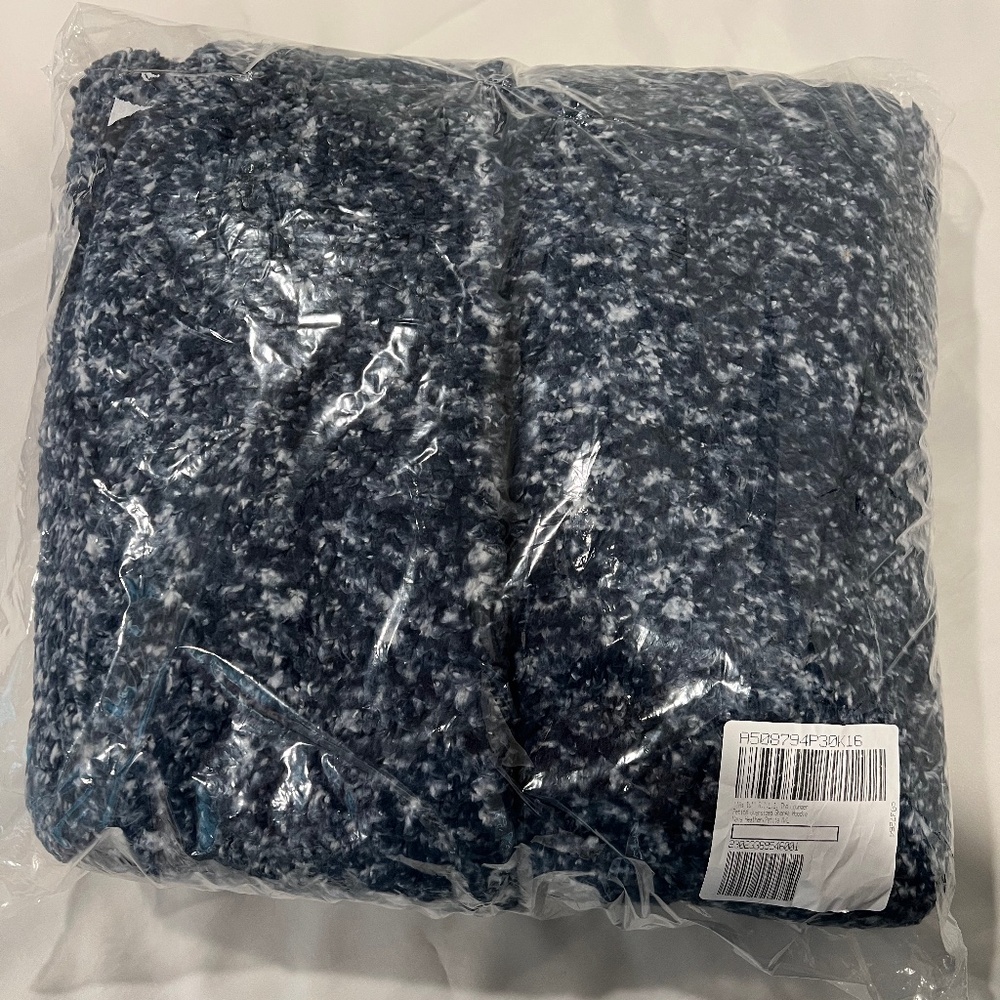 G.I.L.I. Lounger Sherpa Hoodie Navy Heather Petite M/L *NWT*